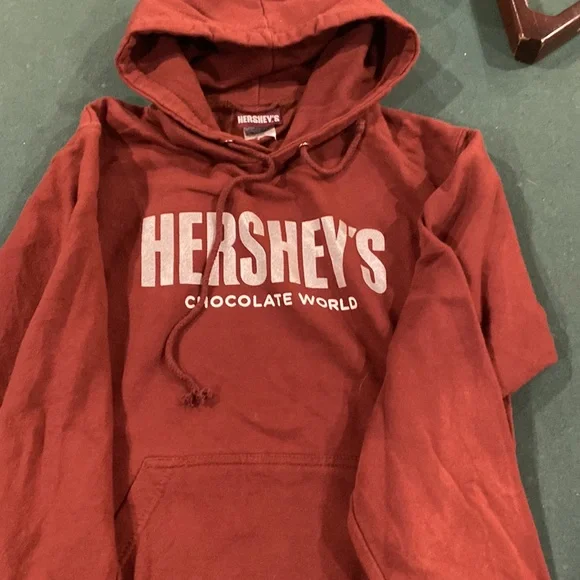 Vintage 90s Hersheys Chocolate World Hoodie Brown Size S - Picture 4 of 5